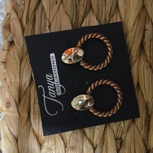 Tanya Creations Gold & Bronze tone earrings